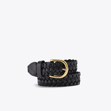 Talia Braided Belt Black Women's Leather Belt Nisolo 