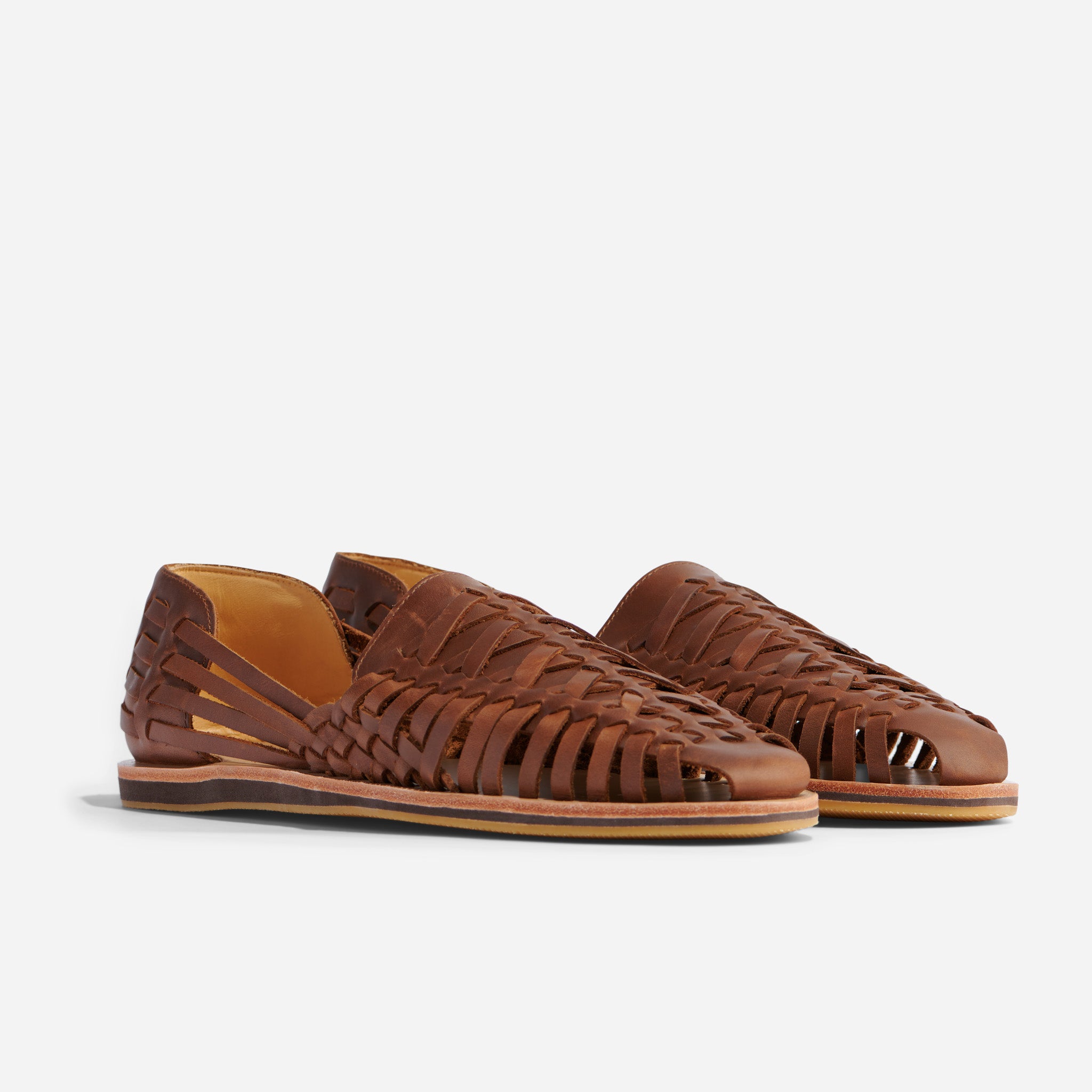 Men's Huarache Sandal Brown Men's Leather Slip On Nisolo 