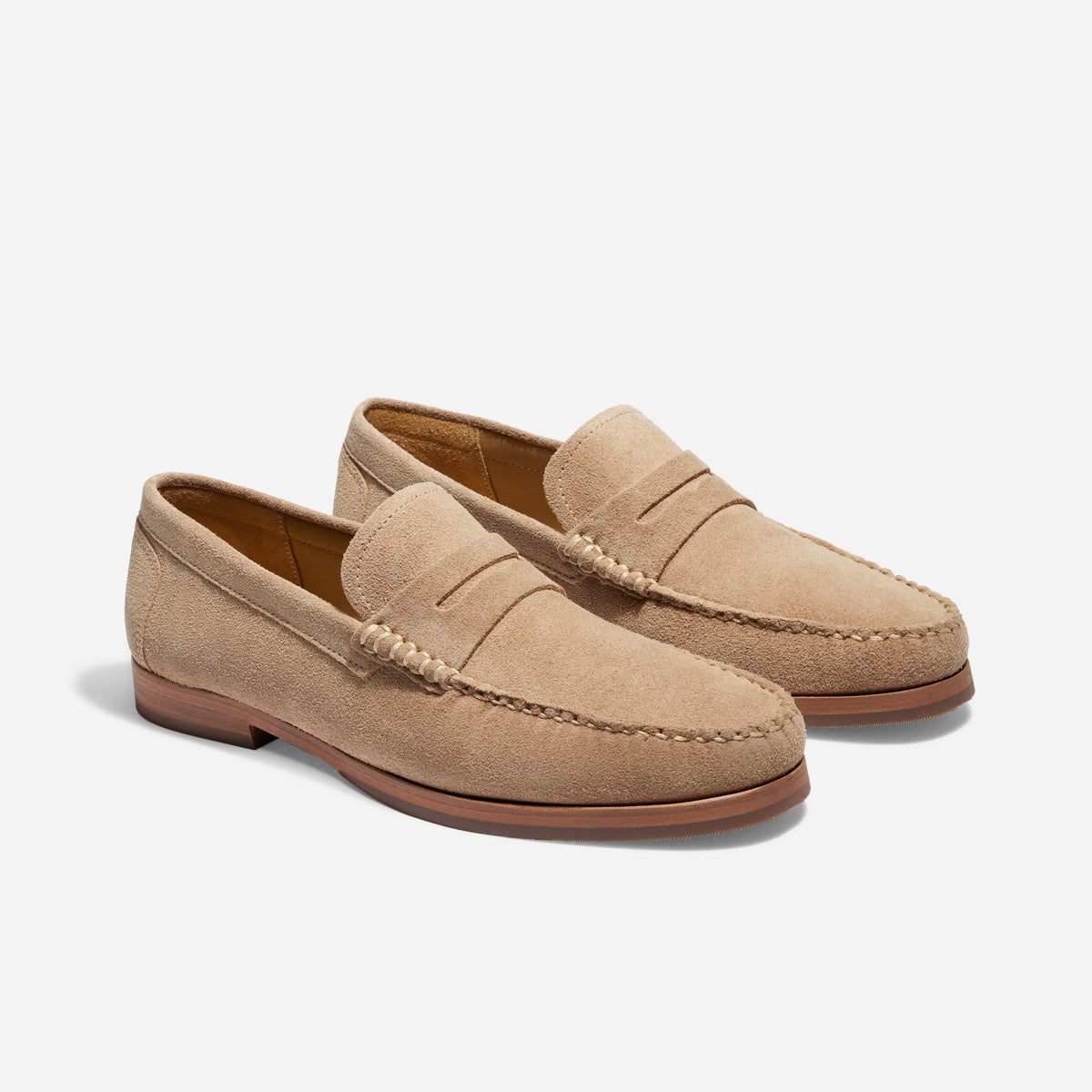 Leo Penny Loafer Linen Suede
