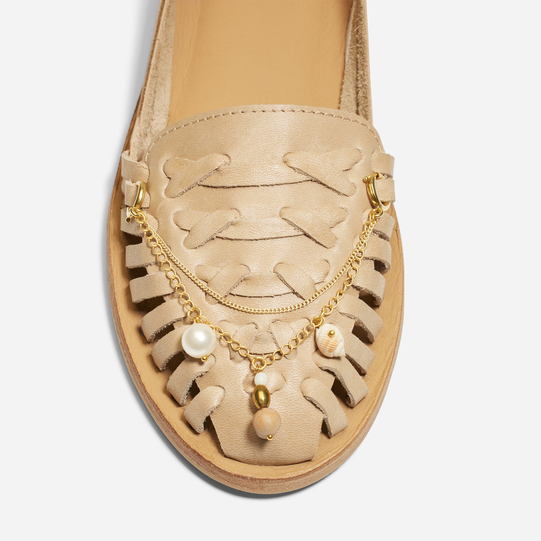 Shoe Charm Chain with Charms Natural