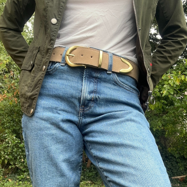 Bonnie Belt Linen Suede