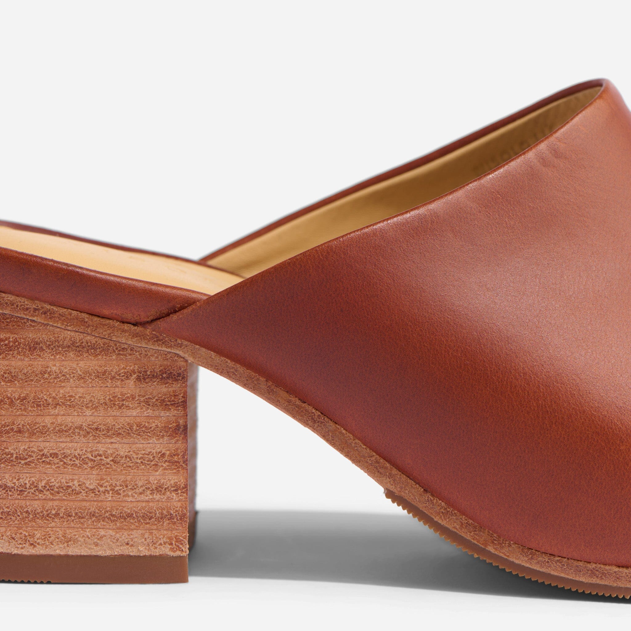 Brown leather shops mules womens