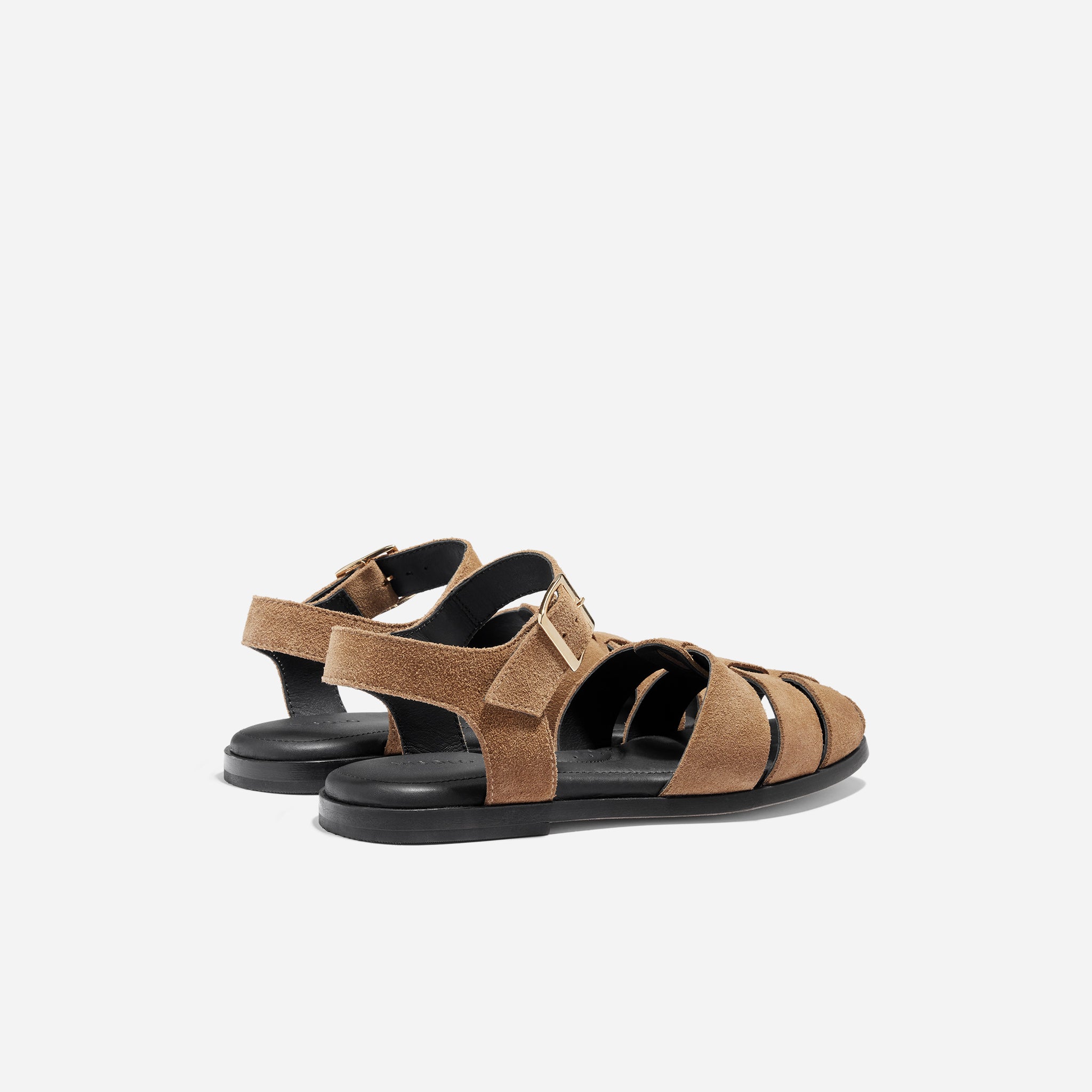 Mira Fisherman Sandal Taupe Suede