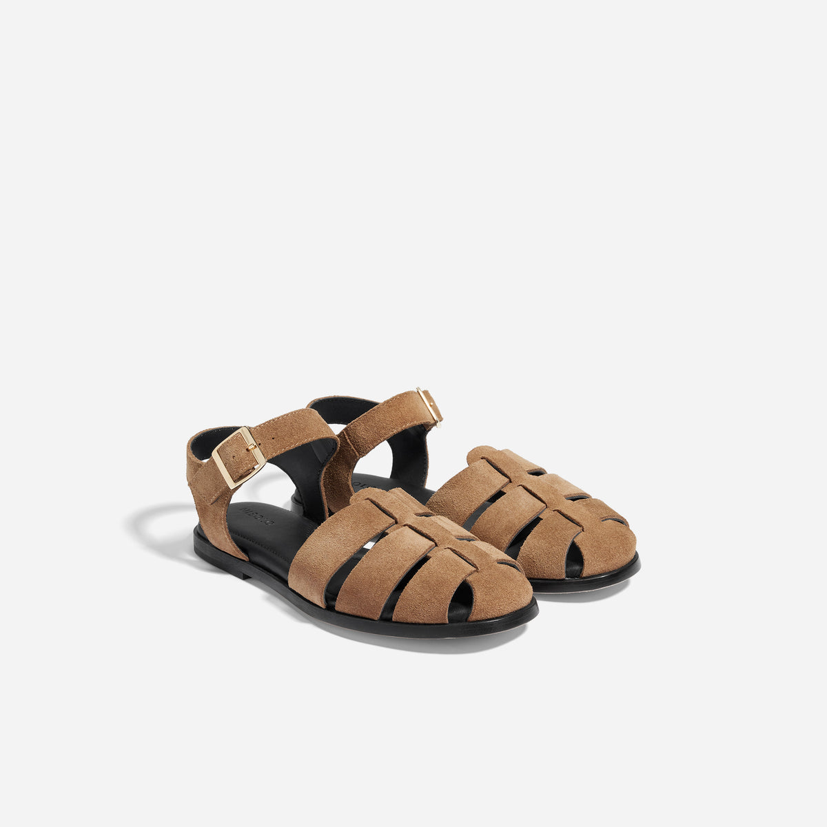 Mira Fisherman Sandal Taupe Suede