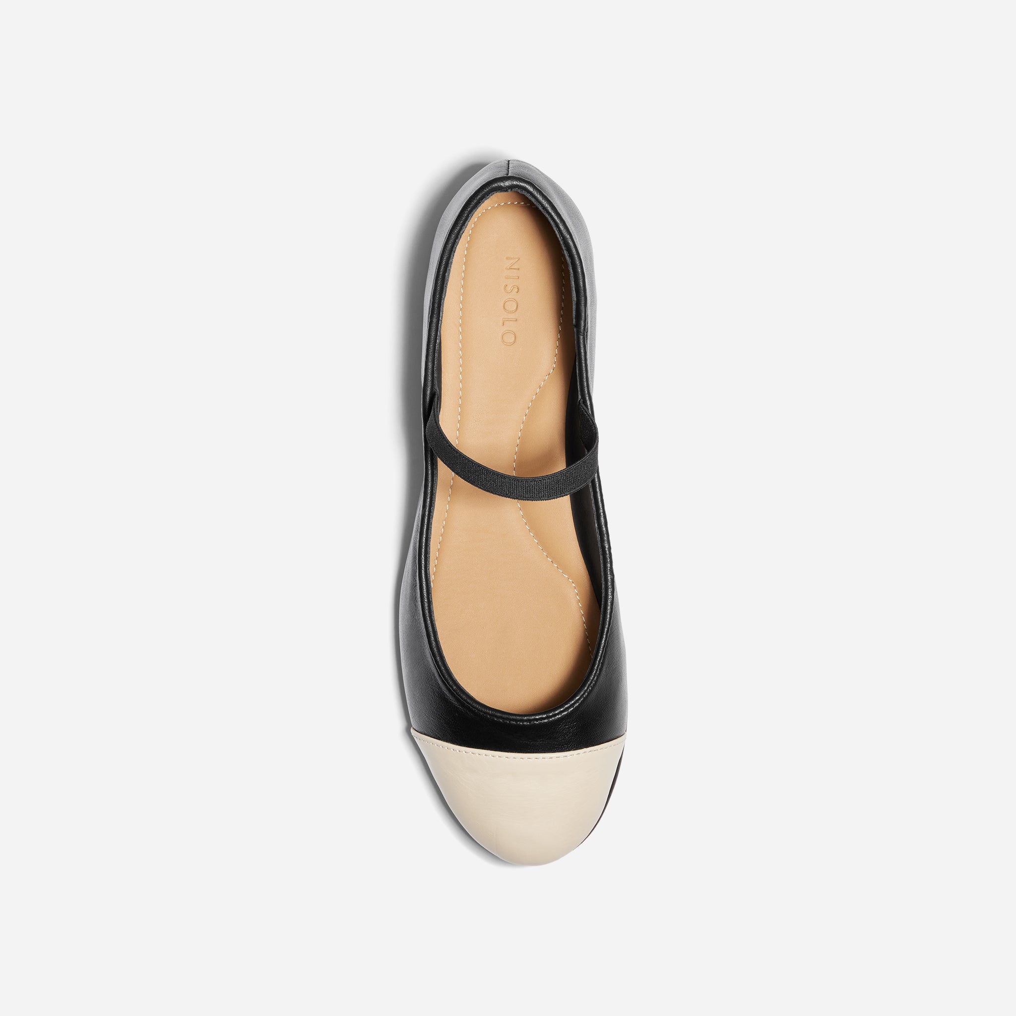 Bea Mary Jane Ballet Cap Toe Black/Bone