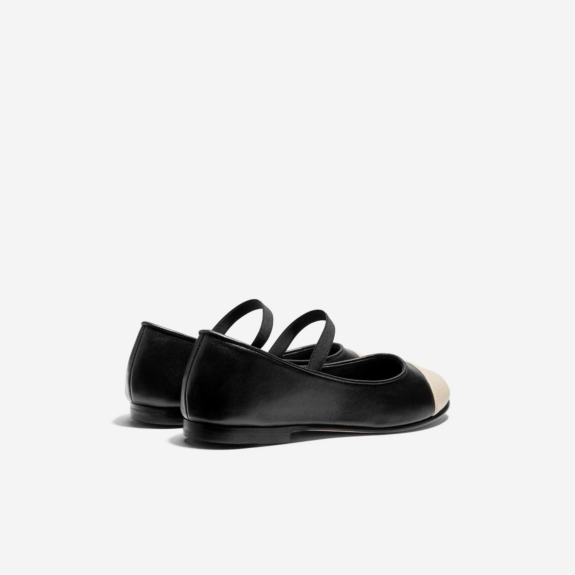 Bea Mary Jane Ballet Cap Toe Black/Bone