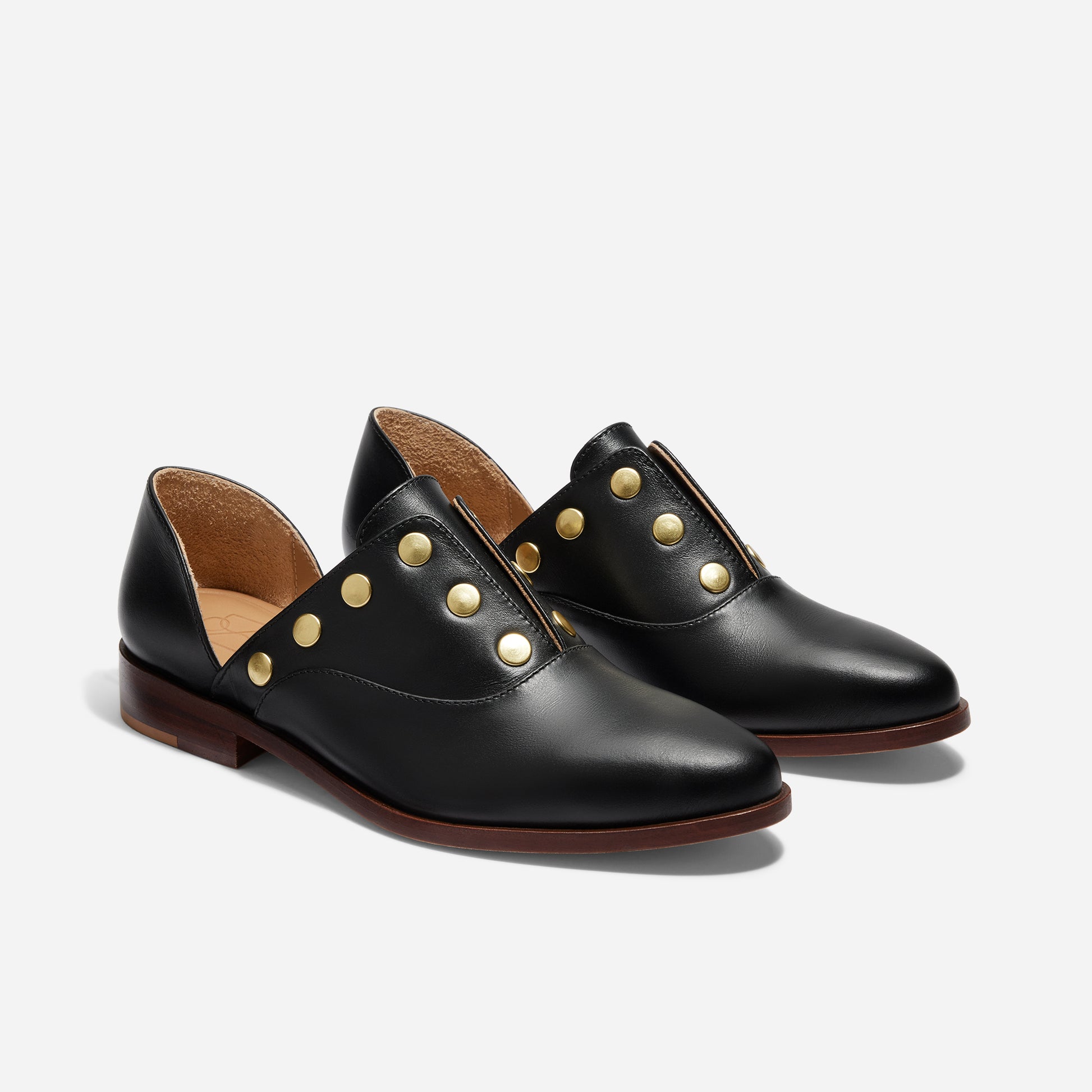 Emma d'Orsay Studded Oxford Black