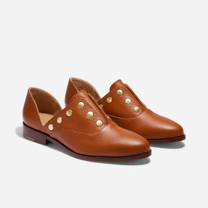 Emma d'Orsay Studded Oxford British Tan