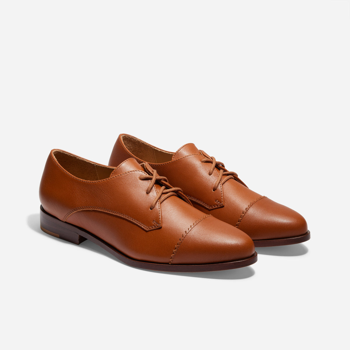 Emilia Cap Toe Oxford British Tan