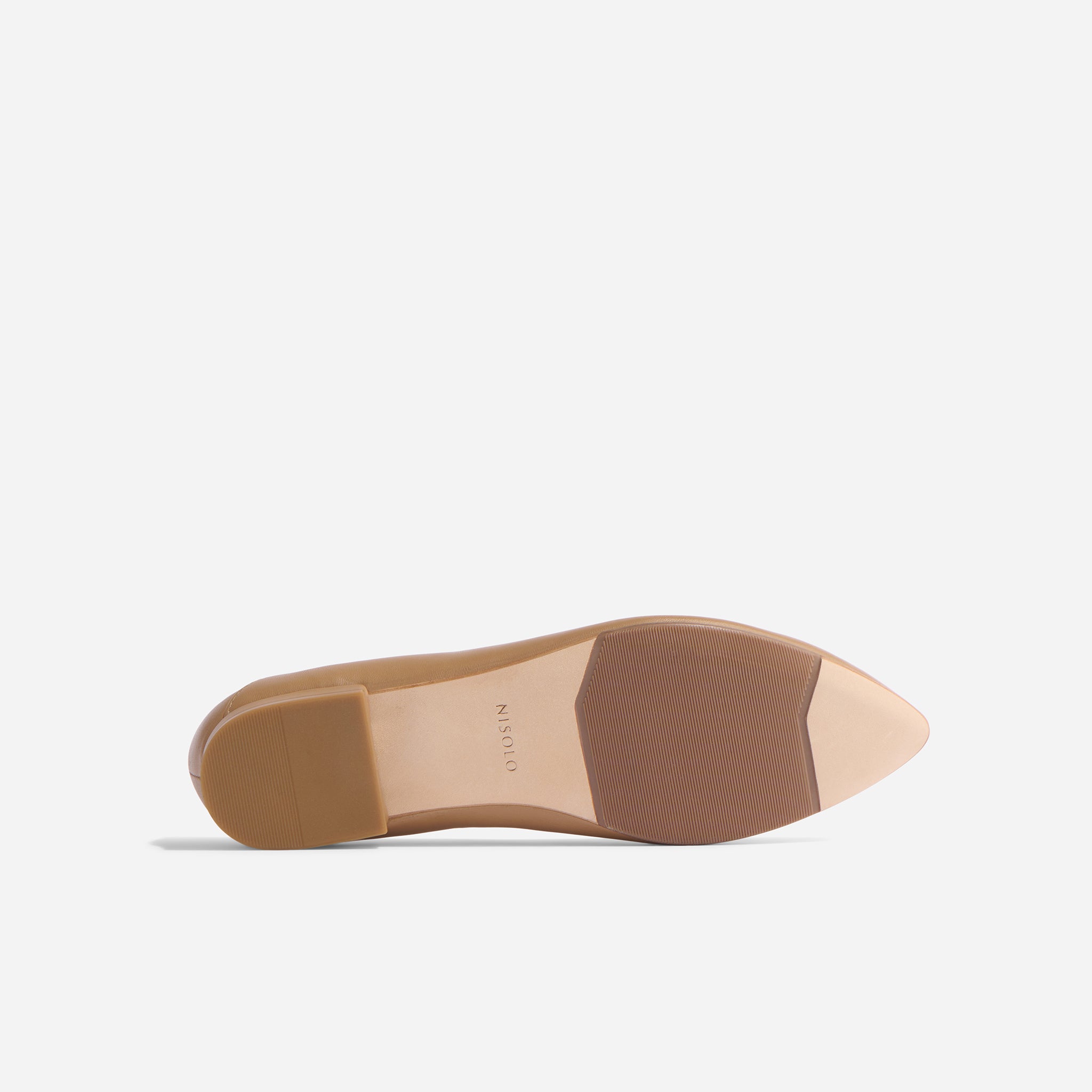 Fina Pointed Toe Flat Almond