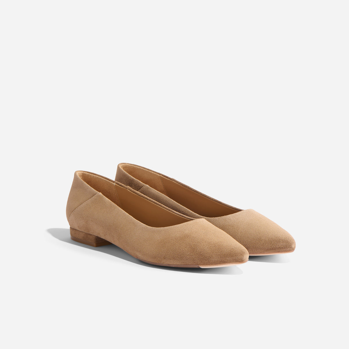Fina Pointed Toe Flat Suede