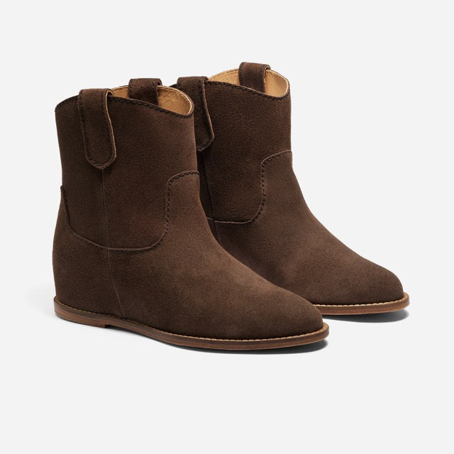 Amaya Bootie Umber Brown Suede