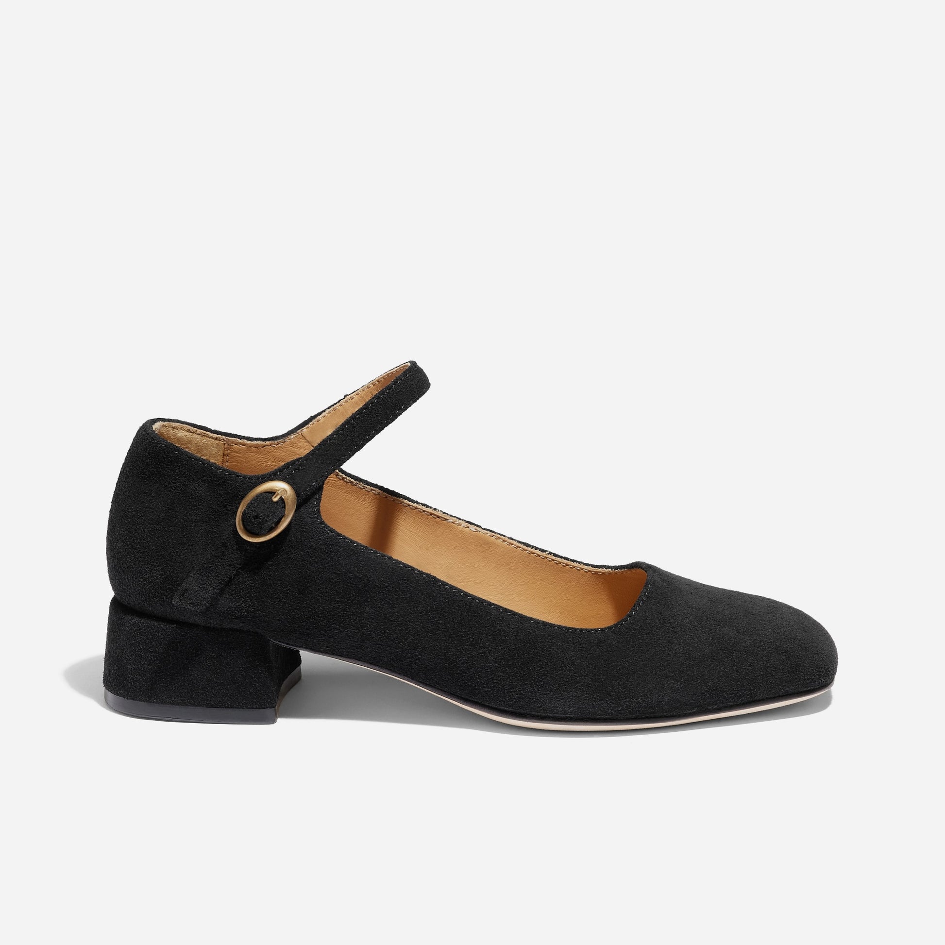Luna Heeled Mary Jane Black