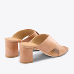 Carina Cross Strap Mule Almond