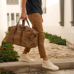 Luis Weekender Waxed Canvas Canvas Bag Nisolo 