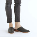 Video 1 of the Ama Woven Mule Woven Black shown on a model in motion