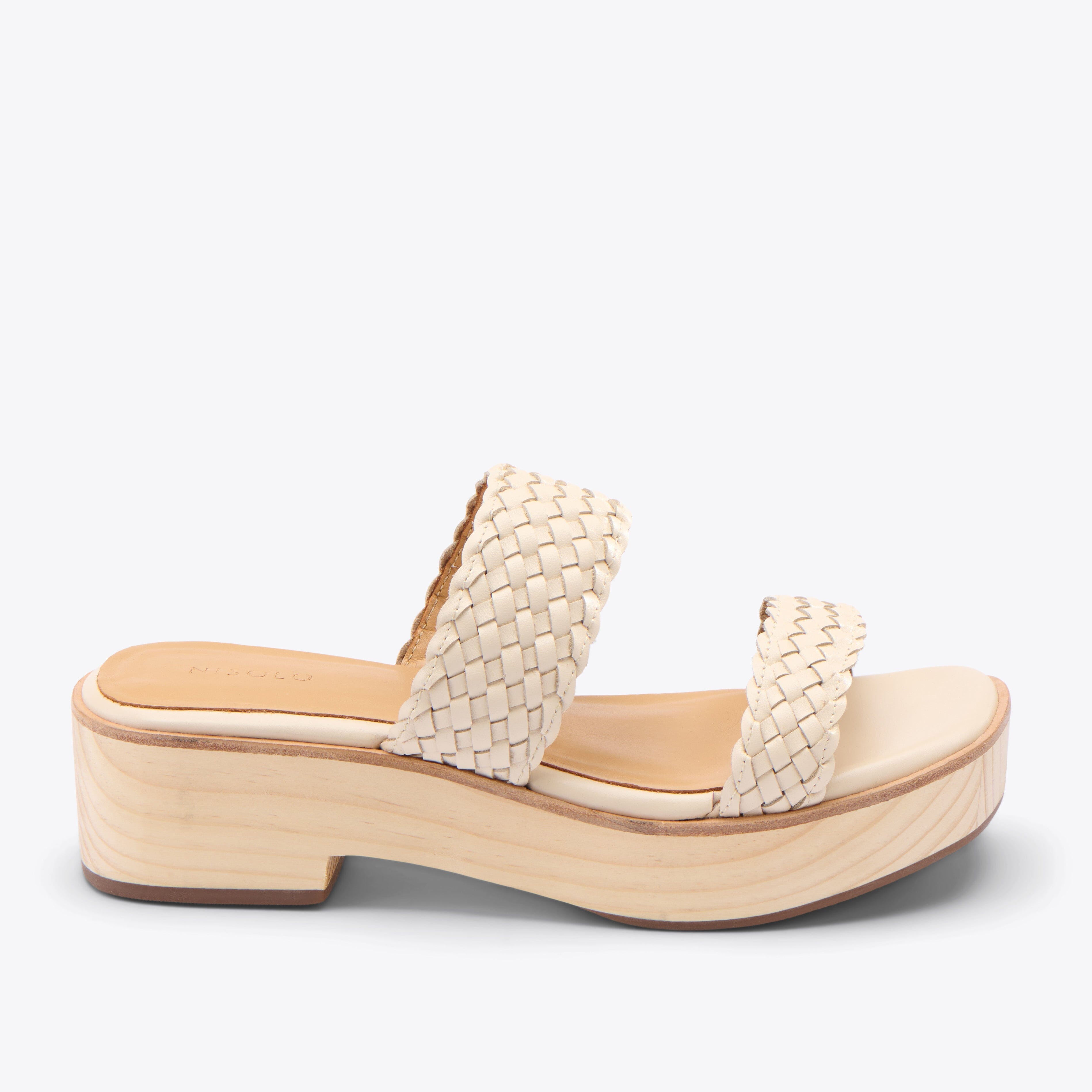 Ellie All-Day Woven Clog Bone Women's Leather Clog Nisolo 