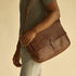 Image 2 of the Loreto Messenger Bag Chestnut Nisolo 