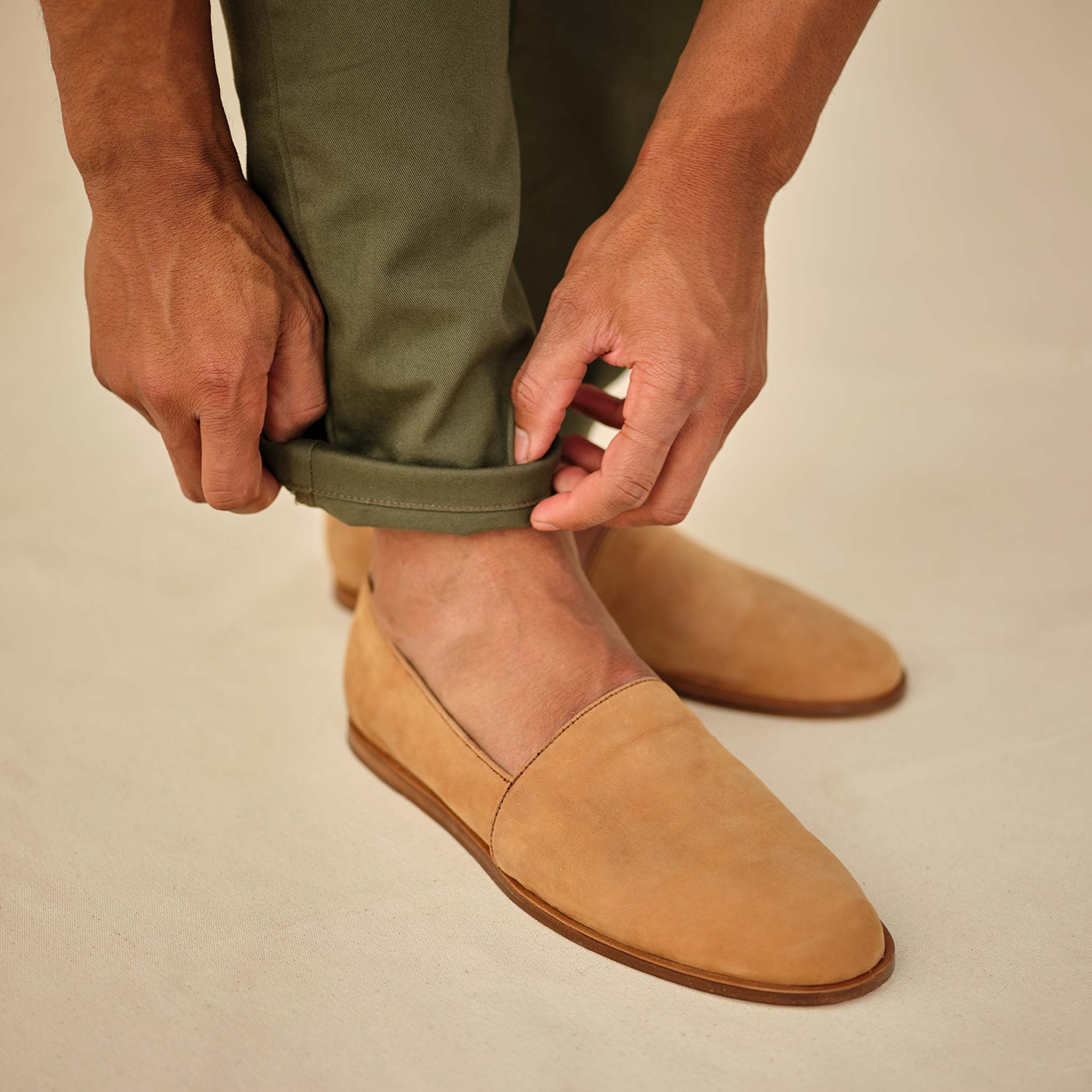 Image 2 of the Alejandro Slip on Tobacco on model