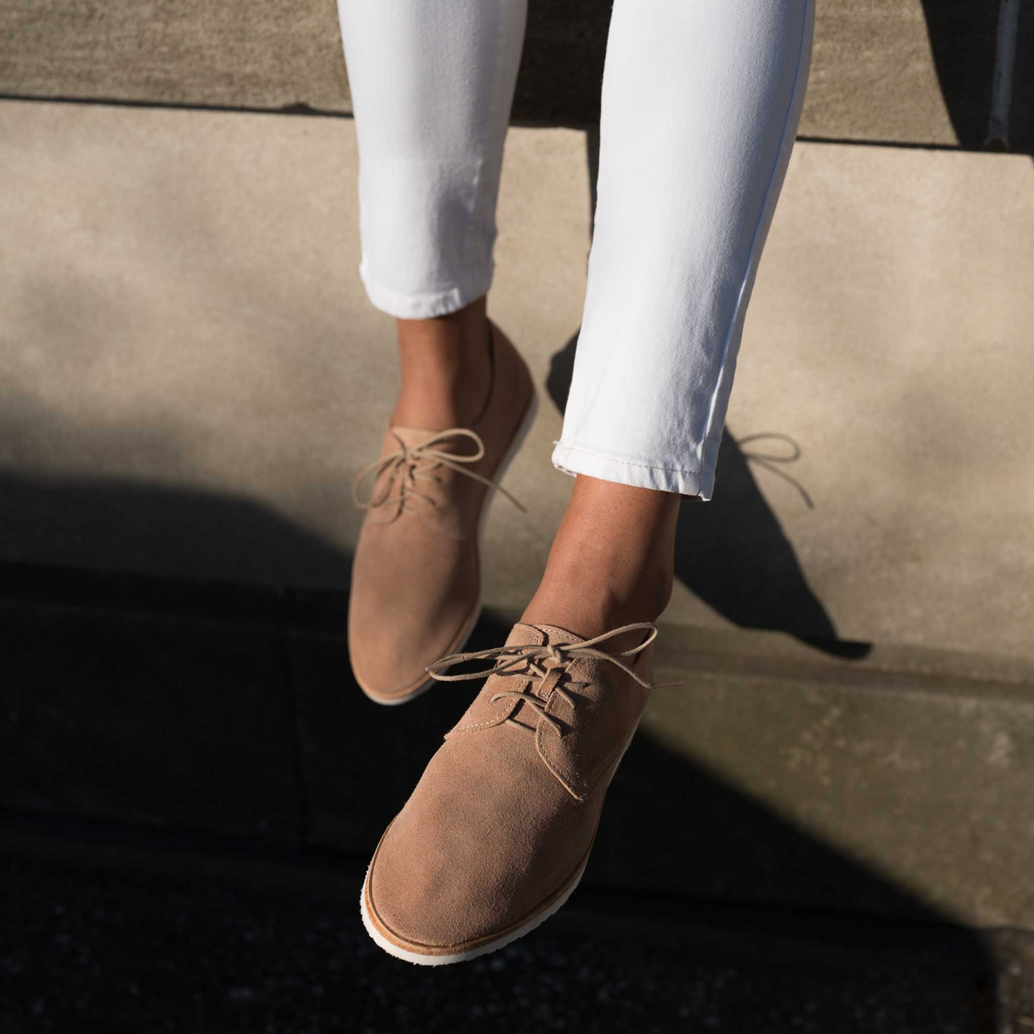 Image 3 of the Sedona Lightweight Derby Dusty Rose Women's Leather Loafer Nisolo 